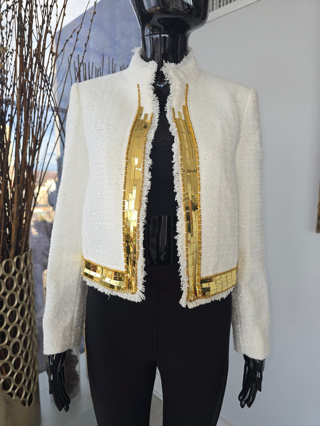 Gold Lapel Tweed Jacket S (Auction)