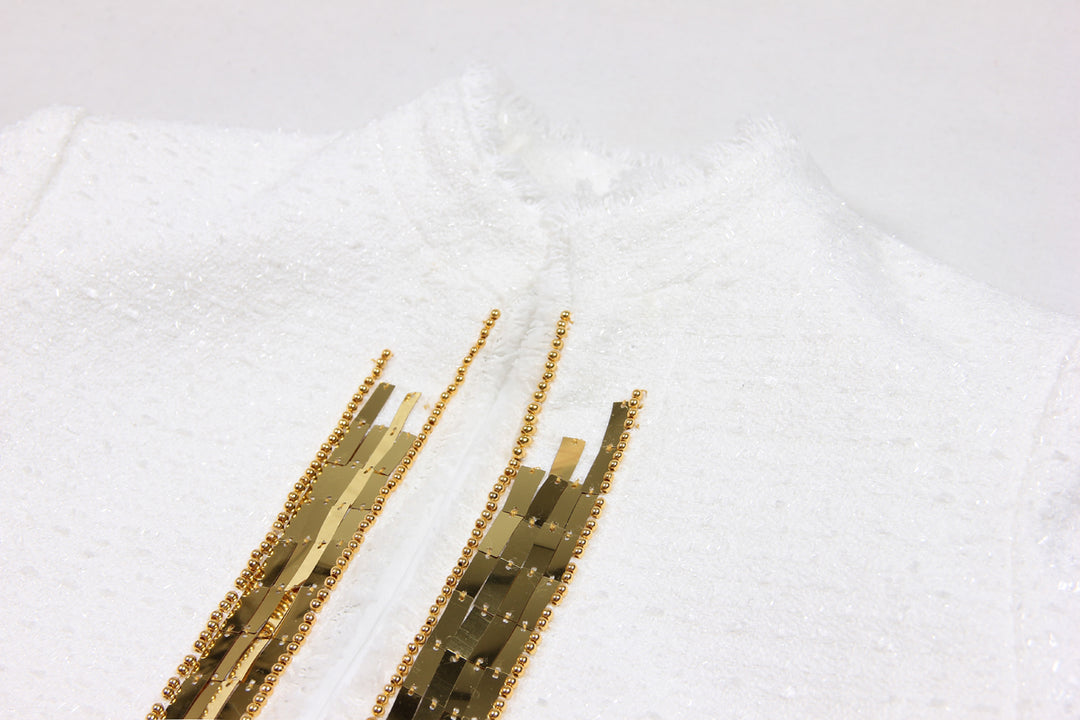 Gold Lapel Tweed Jacket S (Auction)