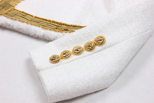 Gold Lapel Tweed Jacket S (Auction)