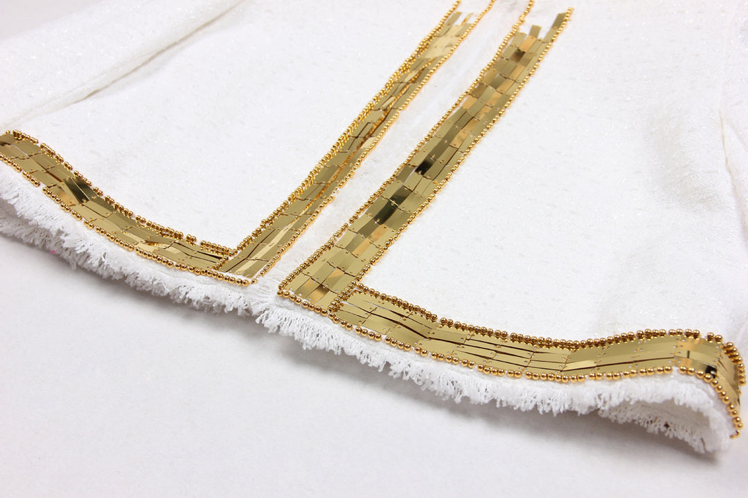 Gold Lapel Tweed Jacket S (Auction)