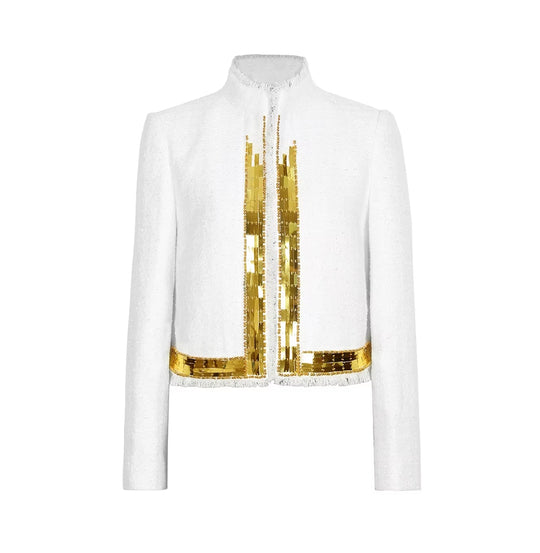 Gold Lapel Tweed Jacket S (Auction)